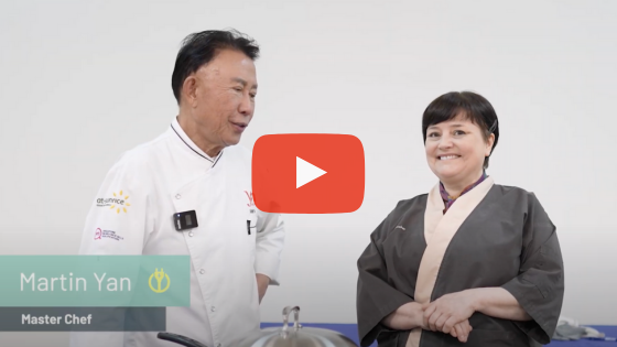 Chef Martin Yan and Chef Rachelle Boucher 